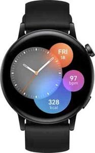 Huawei Watch GT 3 Active Edition 42mm Edelstahlgehäuse mit Sportarmband Schwarz - Afbeelding 1 van 3