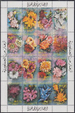 リビア Sc# 1052a-p CPL MNH 16 枚の異なる花のシート
