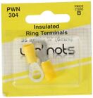Wot-Nots Wiring Connectors - Yellow - Ring - 6mm - Pack of 2