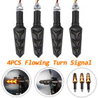 4x LED motorcycle turn signals black indicators front and rear 12V quad ATV scooter