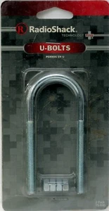 RadioShack U-Bolts with 4 Hex Nuts ~ 2/PK ~ Item No. 15-830 - Picture 1 of 2