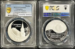 Official Silver medal for the Cartagena MMXXI (2021) Convention slabbed by PCGS - Picture 1 of 3