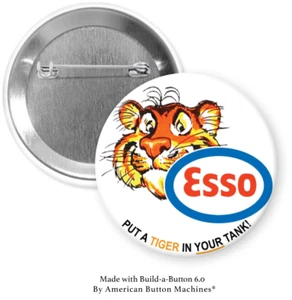 Esso Tigar in Your Tank 2.25" Retro Style Backed Button Badge - Picture 1 of 1
