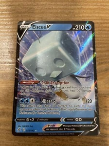 Eiscue V 055/192 SWSH Rebel Clash Ultra Rare Holo Pokémon 2020 NM - Picture 1 of 2