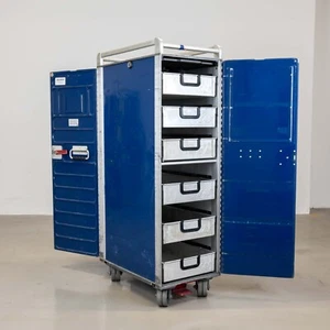 Flugzeugtrolley, Airlinetrolley, Rollwagen, Scandinavian Airlines, + 6 Einschübe - Bild 1 von 9