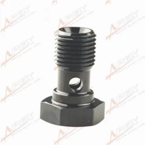 1/2 x 20 UNF Aluminium Banjo Bolt Brake Adapter Black - Picture 1 of 5