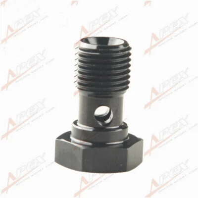 1/2 x 20 UNF Aluminium Banjo Bolt Brake Adapter Black - Image 1 of 4