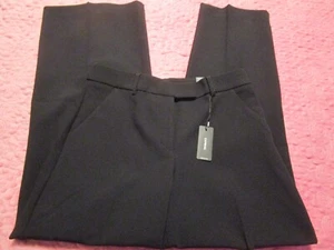 Express Womens Editor Relaxed Trouser Mid Rise Pants Black Size 6S NWT #30/31 - Picture 1 of 7