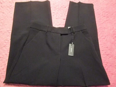 Express Womens Editor Relaxed Trouser Mid Rise Pants Black Size 6S NWT #30/31 - Image 1 of 4