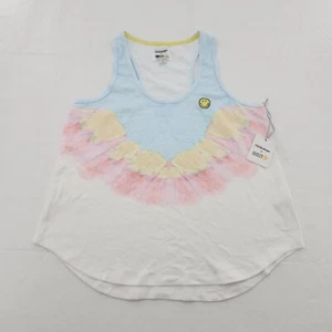 PJ Salvage Smiley Womens Size Large Multi Tie Dye Racerback Lounge Tank Top - Picture 1 of 7