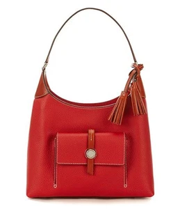 Dooney & Bourke BCAMB0647 Cambridge Tasseled Small Pebble Leather Hobo Bag (Red) - Picture 1 of 1