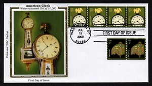 USA, SCOTT # 3763 & 3758, COLORANO FDC COVER OF 2008 AMERICAN CLOCK & WATCH - Picture 1 of 1