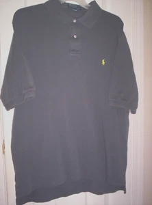 MENS~POLO RALPH LAUREN ~GRAY COTTON KNIT RUGBY STYLE SHORT SLEEVE SHIRT/ S:LT - Picture 1 of 3