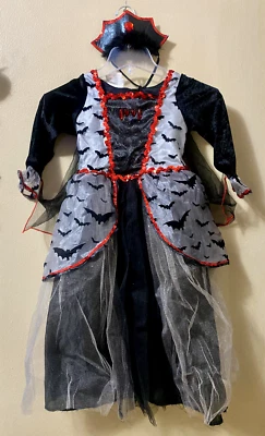 TEETOT Brillante Tul Murciélago Bruja Disfraz Vestido Halloween Reina Niño Niñas 3-4 Foto 1 de 4