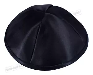 Gorra de cubierta negra Satén Kipá Yarmulke Tribal Judío Yamaka Kippa Israel Sombrero - Imagen 1 de 6
