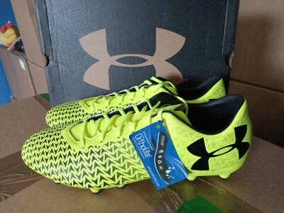 Botines de fútbol Under Armour para hombre talla 12 UA CF Force 3.0 FG zapatos con cordones verdes Foto 1 de 4