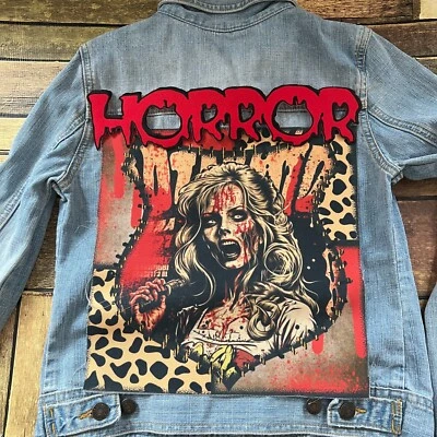 Bloody Madness 70s Horror Movie Iron on Printed Canvas Patch - Image 1 of 3