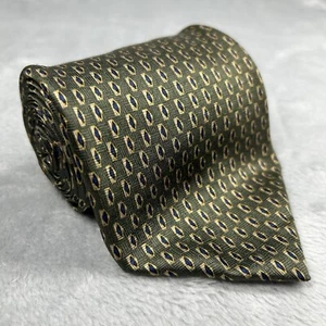 NEO BILL BLASS Men's Tie 100% Silk Made in Korea Abstract Modern Olive Green - Picture 1 of 10