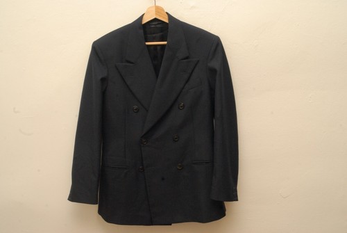 MAISON MARGIELA Cappotto sportivo doppiopetto Maison Martin Margiela blu navy 46 38 Italia 100% lana