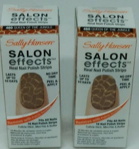 2 Box Sally Hansen Salon Effects Real Nail Polish Strip QUEEN OF THE JUNGLE 32ct - Picture 1 of 1