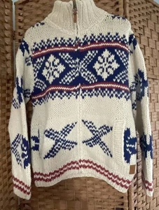 Scotch & Soda Full Zip Ski Sweater Fair Isle Size Medium Mens - Picture 1 of 8