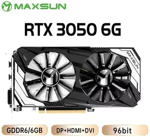 MAXSUN Graphics Card RTX3050 6G GDDR6 GPU NVIDIA PC PCI EXPRESS RTX3050 NEW - Picture 1 of 7