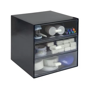 Desk Organizer with Drawer, Desk Storage Box, Plastic Office Stationery Suppl... - Picture 1 of 8