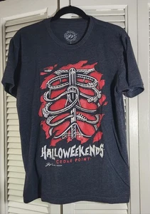 Halloweekends Cedar Point Skeleton Graphic Tee GV Art & Design Medium - Picture 1 of 4