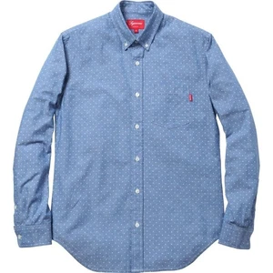 Supreme Polka Dot Long sleeve Button Up Oxford Shirt Size M - Picture 1 of 5