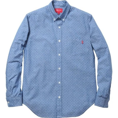 Supreme Polka Dot Long sleeve Button Up Oxford Shirt Size M - Image 1 of 4