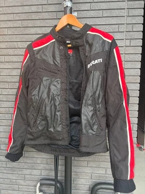 DUCATI Mesh/Leather Motorcycle Jacket Black/Red - Image 1 of 4