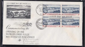 USA 1960 ARTCRAFT FIRST DAY COVER AUTOMATED POST OFFICE IN BLOCK OF 4 + CACHET - Picture 1 of 1