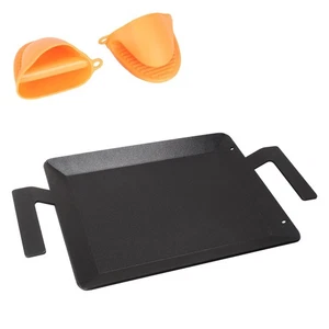 Kohlenstoffstahl Grillplatte für Induktionsgrillplatte, Gasgrill, Herdplatte, Elektro, O... - Bild 1 von 7