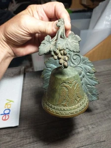 Antique Brass Bell And Hanger From Greece Numbered Signed Marked - Picture 1 of 13