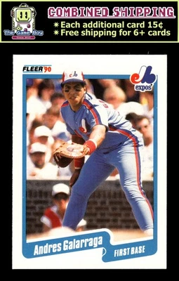 1990 Fleer #345 Andres Galarraga - Montreal Expos - Image 1 of 2