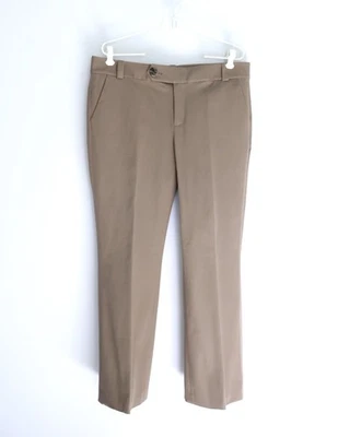 EDDIE BAUER Stretch Pants Cotton/Elastane Dark Taupe Women 12S 12P (L30") - Image 1 of 4