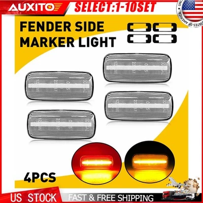 Clear Amber Red LED Front Side Marker Lights For 10-18 Dodge Ram 2500 3500 4-20X - Image 1 of 4