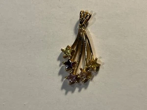 Bijoux Pendentif Forme Etoiles Filantes Plaqué OR (L42) - Picture 1 of 5