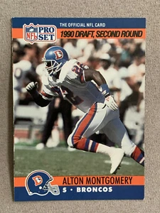 1990 Pro Set Denver Broncos Rookie RC Football Card #721 Alton Montgomery NM - Picture 1 of 1