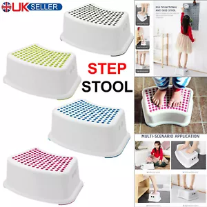 Children's Foot Step Stool Anti Slip Grip Toilet Potty Training Bathroom Strong - Picture 1 of 12
