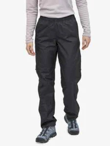 Patagonia Pants Mens XL Black Rain Waterproof H2No Torrentshell 3L Zip Calf - Picture 1 of 18