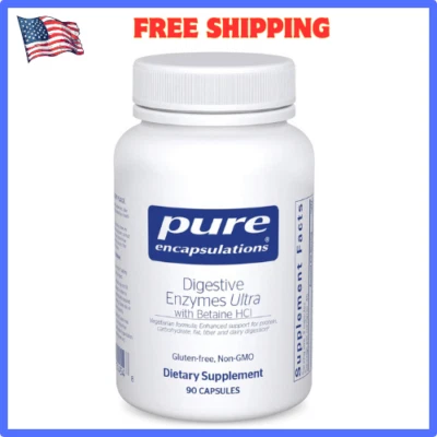 Pure Encapsulations Digestive Enzymes Ultra & Betaine HCl / Carb, Digestão de Laticínios - Imagem 1 de 4