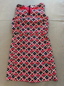 Gap Dress Womens 8 Retro Funky Print Zip Back Knit Business Office - Picture 1 of 4