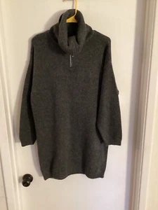 Adult NWOT "ASOS Design" dark grey partial zip turtleneck sweater Size Sm - Picture 1 of 2