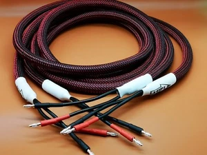 1 par de cables de altavoz de cobre Hifi puro 7n cable de enchufe plátano - Imagen 1 de 5