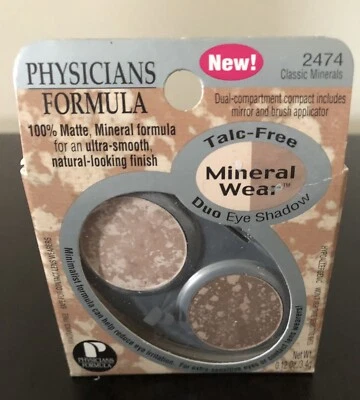 Physicians Formula Talc Free Mineral Wear Duo EyeShadow 2474 Classic Mineral NIB - Image 1 of 4