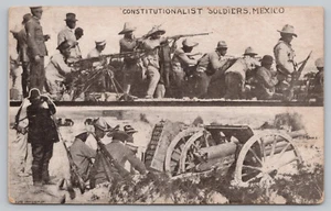 Mexican Revolution Constitutionalist Soldiers in Mexico - Postcard - c1914 - Picture 1 of 2