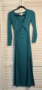 L*SPACE Nico Cutout Cover-Up Rib Dress Damen Gr. SM Grün - Bild 1 von 7