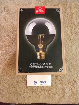 Globe Electric 84650 Designer 40W Chromeo Design Bulb, 1-Pack, Chrome - Image 1 of 3