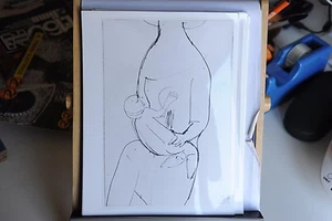 FOTO D'AUTENTICA D'EPOCA DEL PITTORE REMO BRINDISI DISEGNO CHINA - Imagen 1 de 1